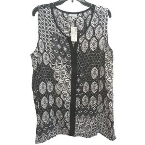 Avenue Top,‎ Black and White, sleeveless, Long, 22/24